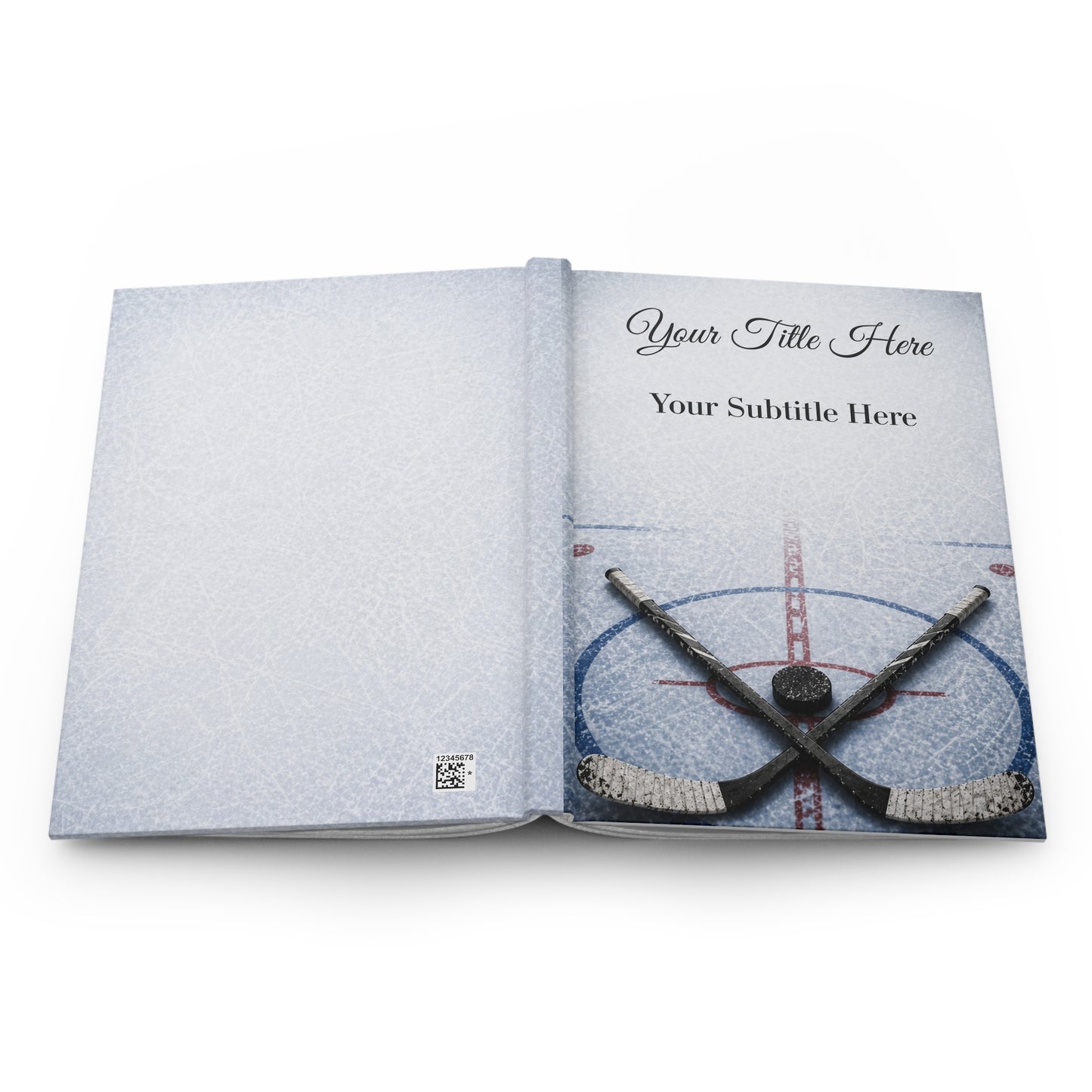 Custom Hockey Guest Book with Blank Lined Pages, 5" × 7"