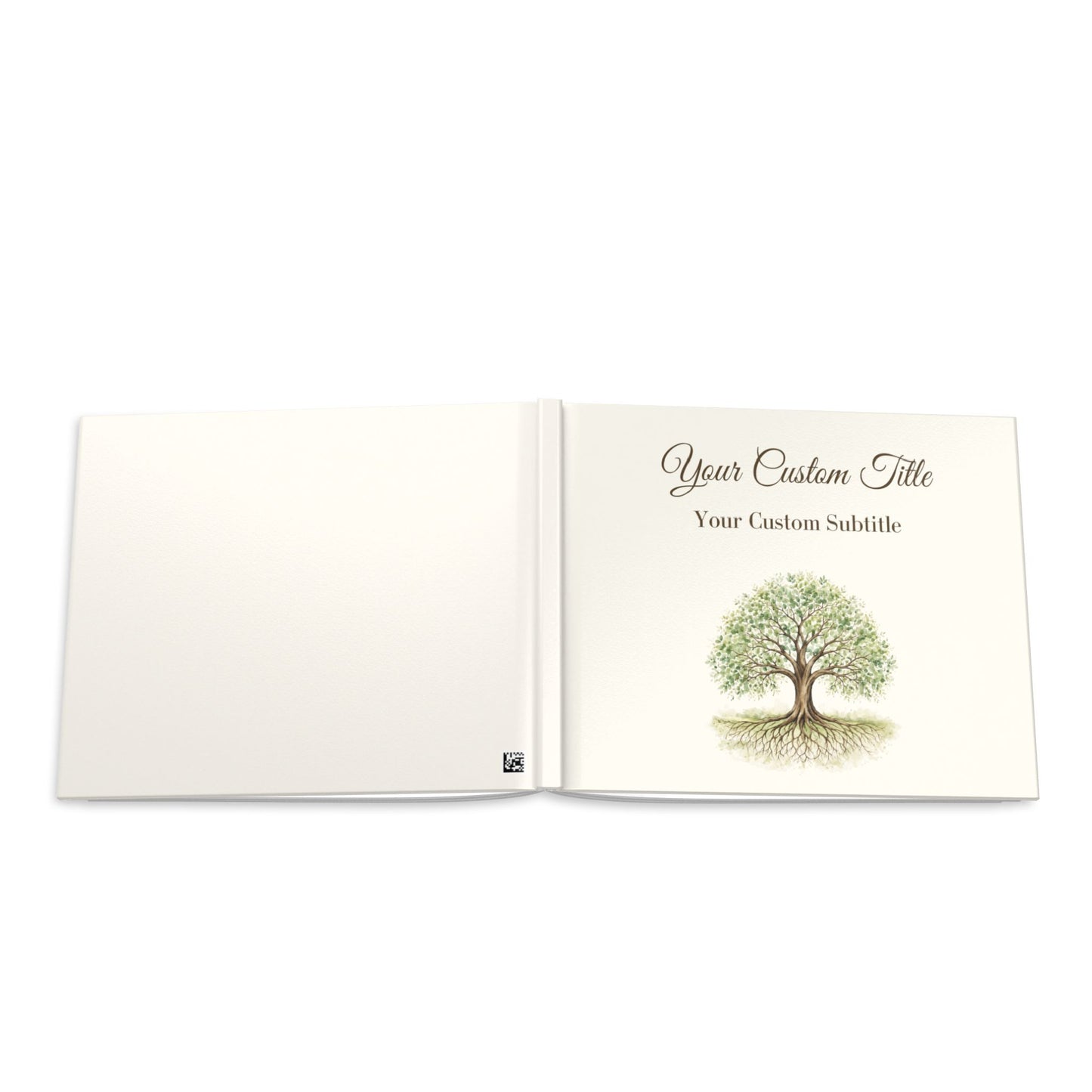 Custom Family Reunion Guest Book with Blank White Pages, 11" x 8.5