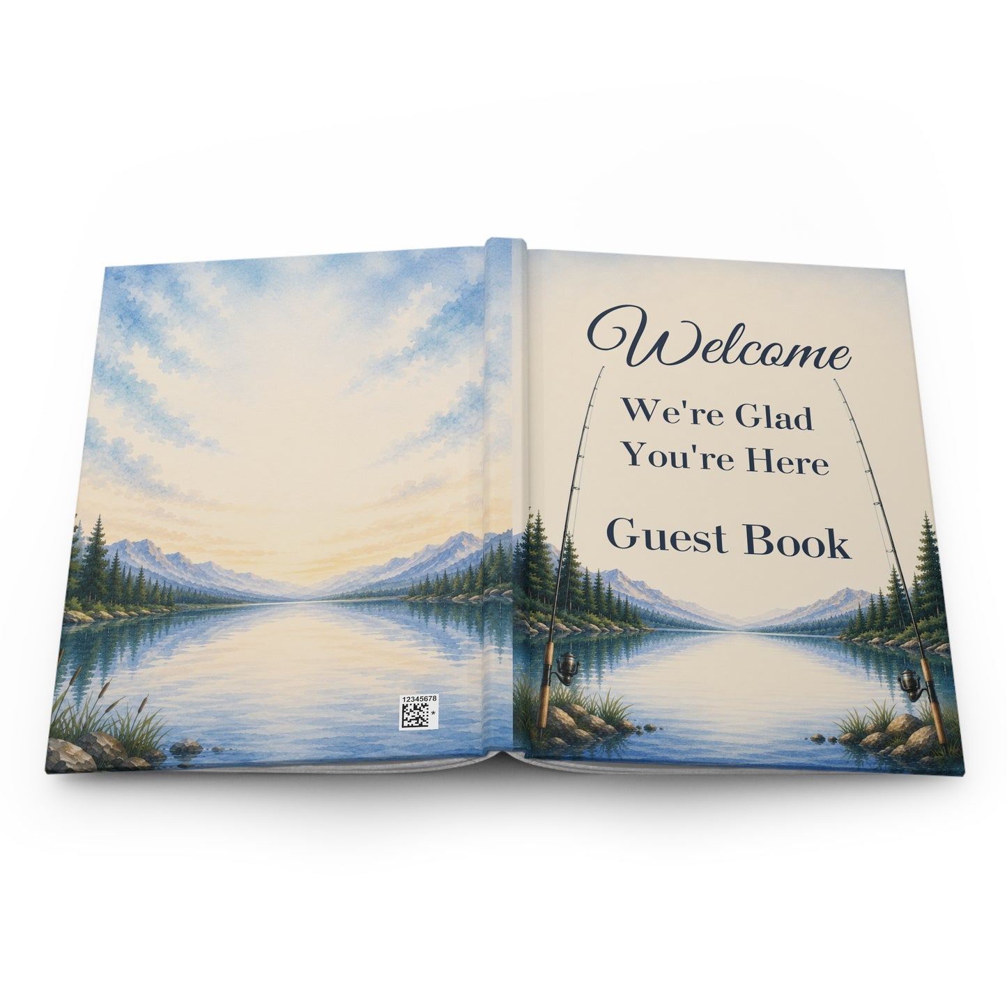 Fishing Vacation Rental Guest Book with Blank Lined Pages, 5" × 7"