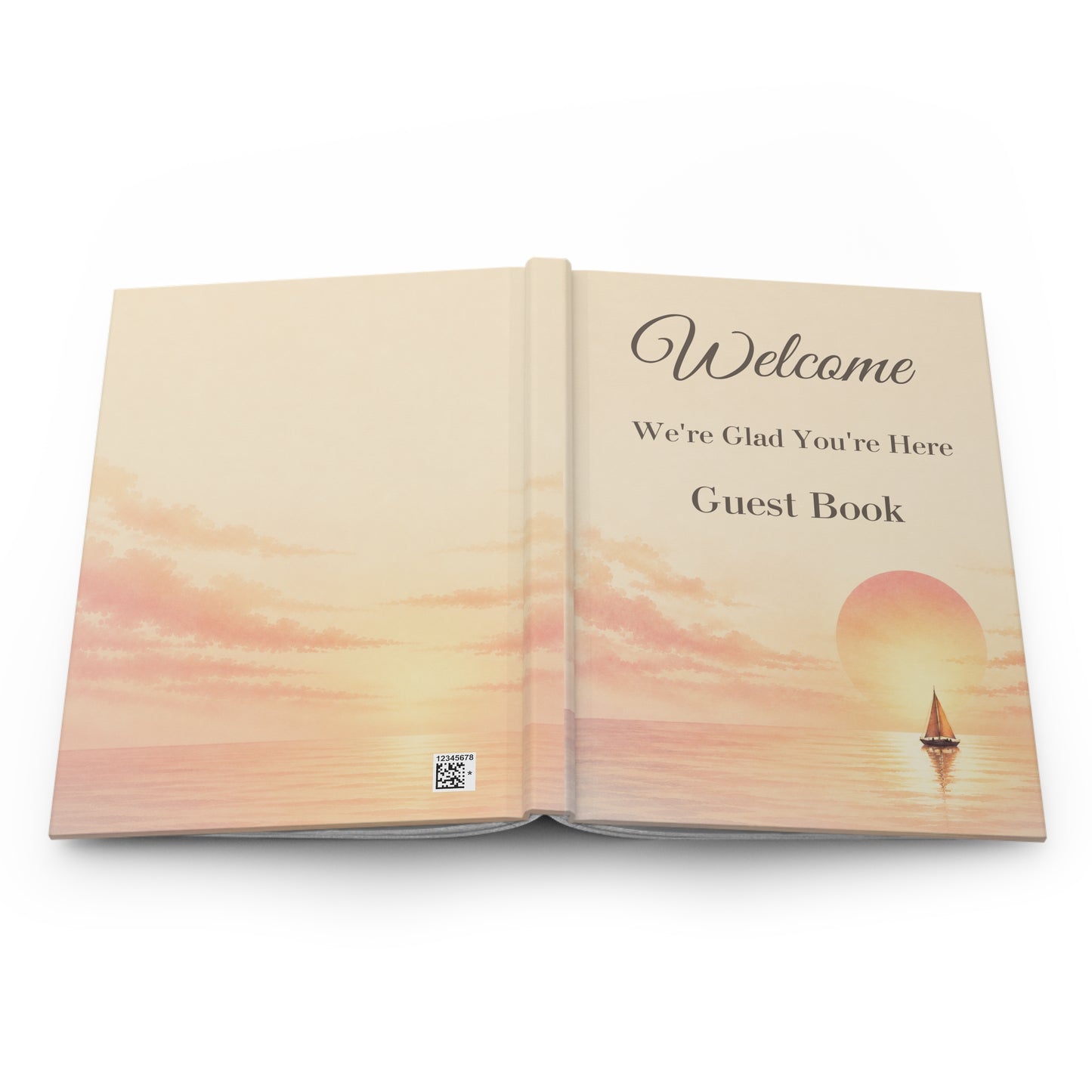 Sailboat Vacation Rental Guest Book with Blank Lined Pages, 5" × 7"