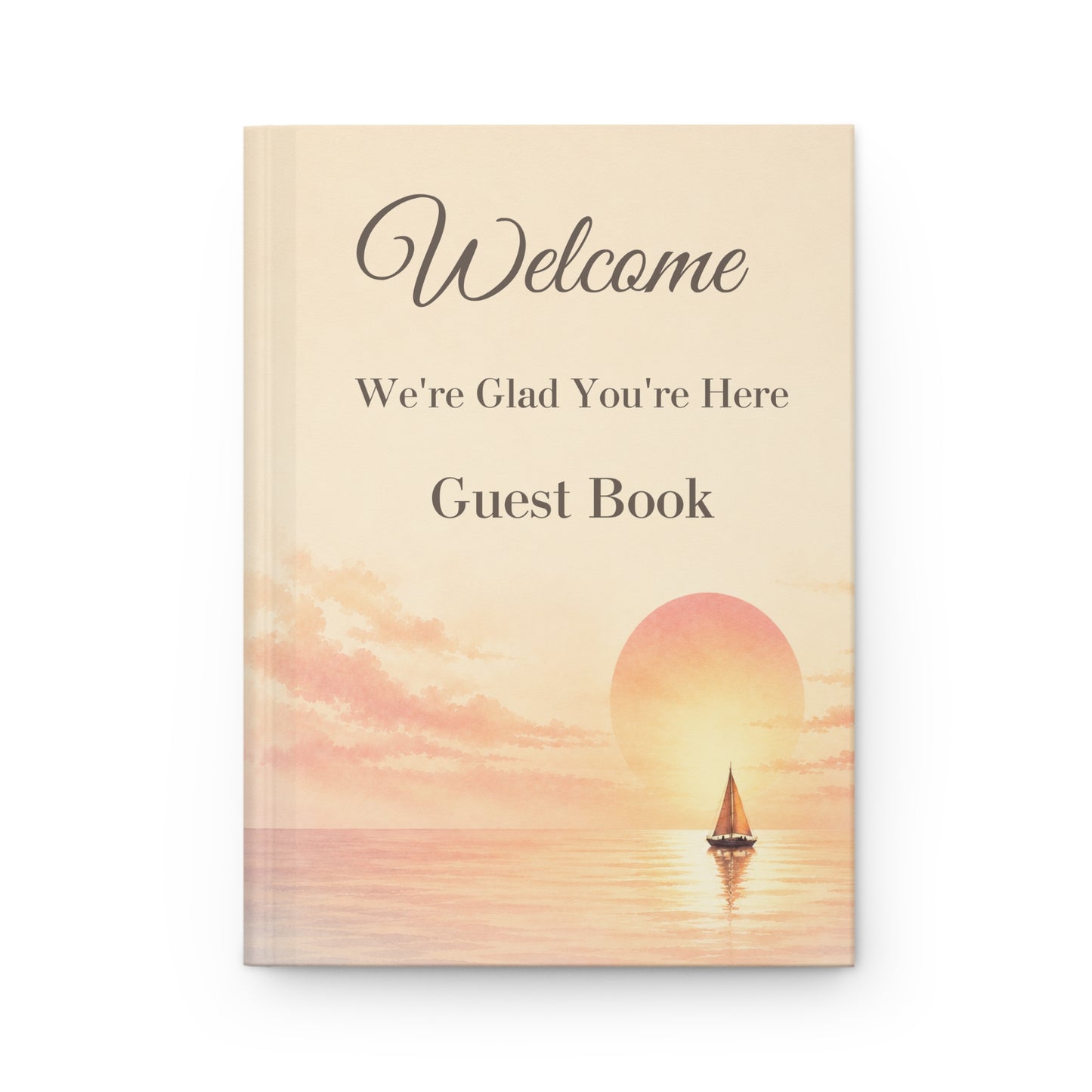 Sailboat Vacation Rental Guest Book with Blank Lined Pages, 5" × 7"