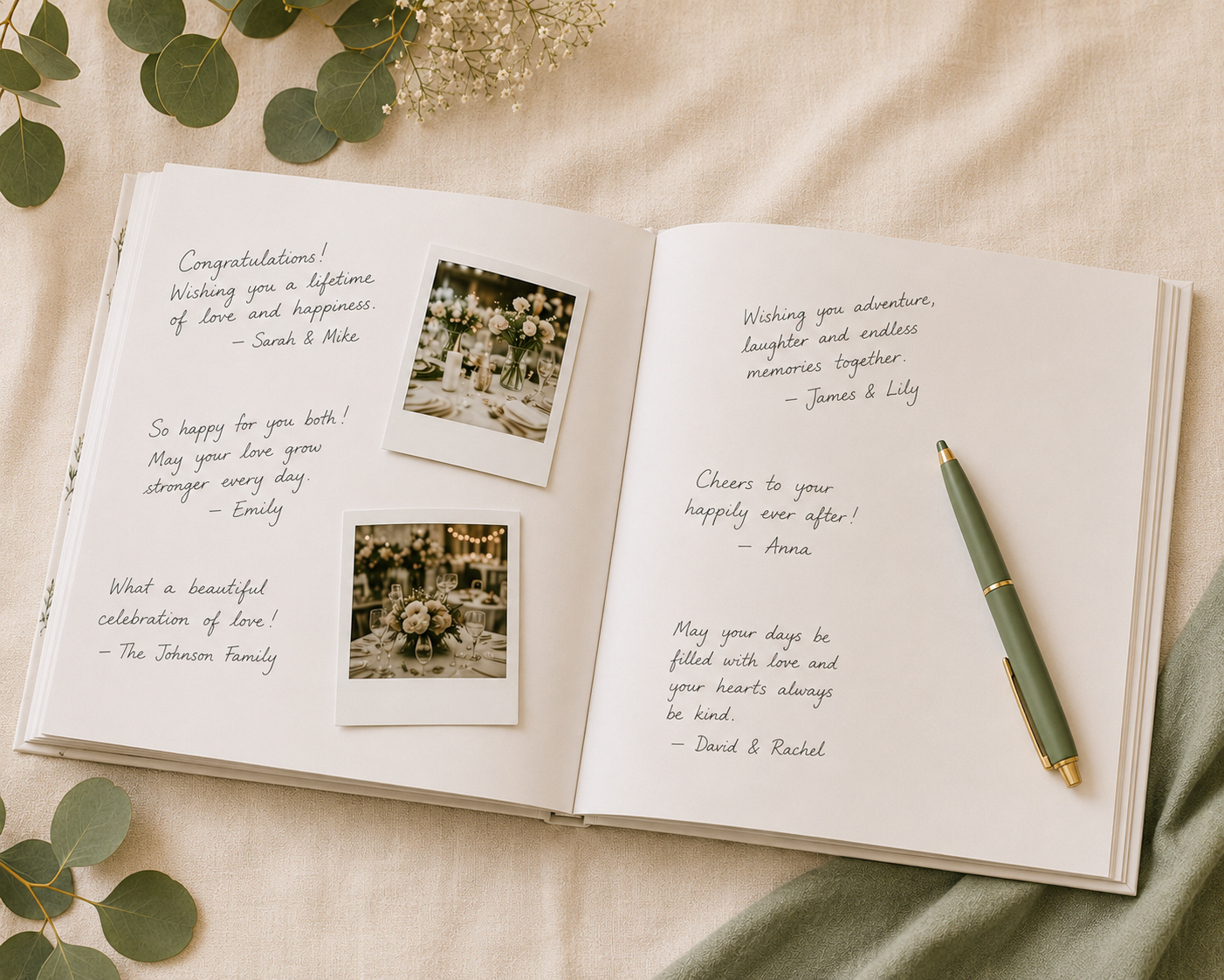 Custom Dinosaur Guest Book with Blank White Pages, 11" x 8.5