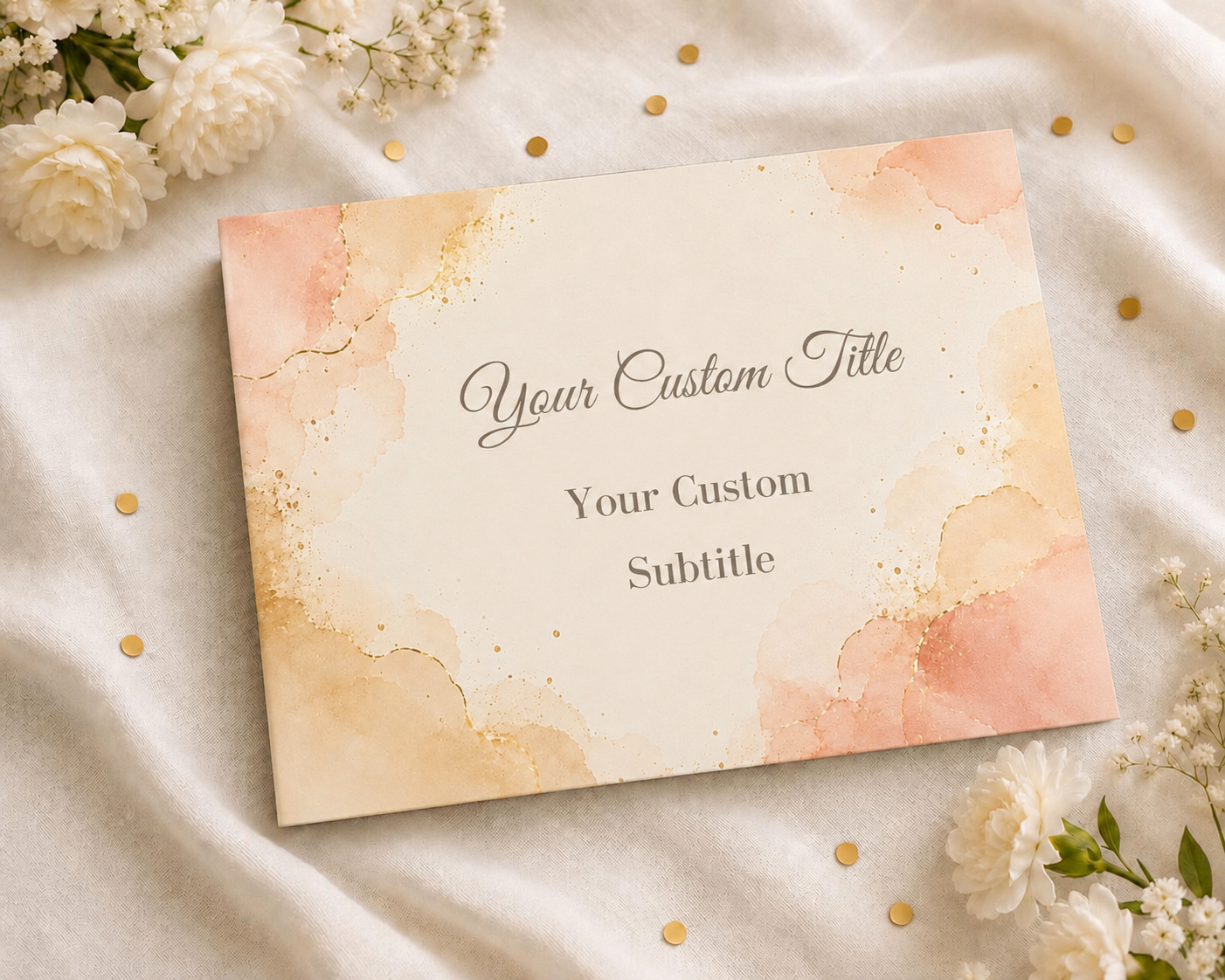 Custom Bachelorette Photo Album with Blank White Pages, 11" x 8.5