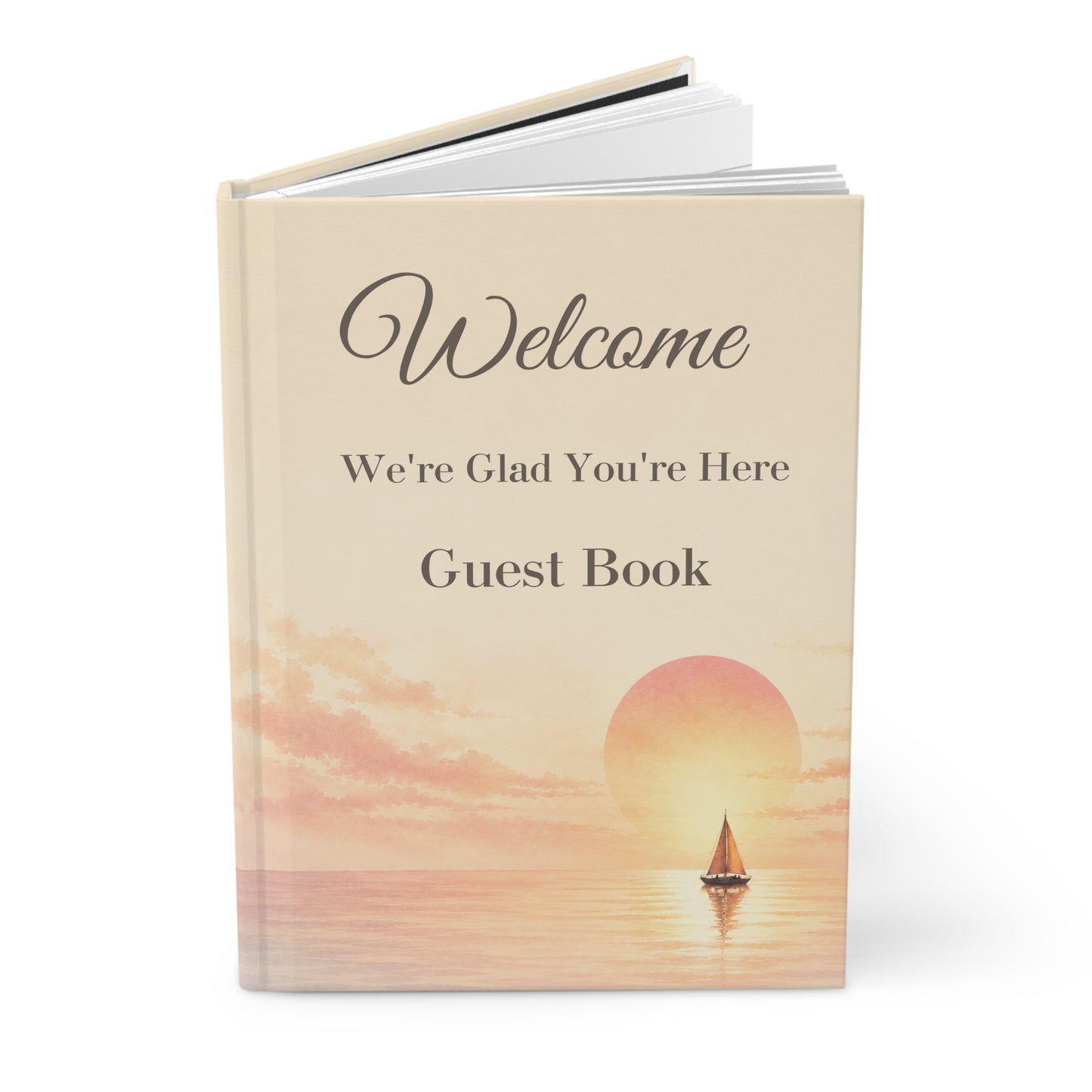 Sailboat Vacation Rental Guest Book with Blank Lined Pages, 5" × 7"