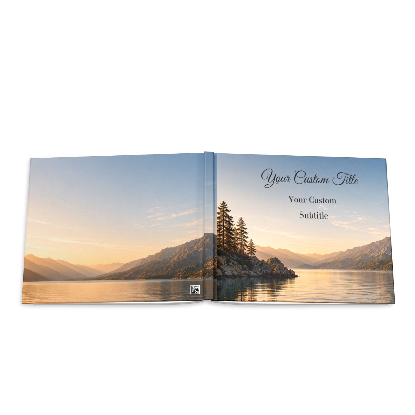 Custom Coffee Table Photo Album with Blank White Pages, 11" x 8.5