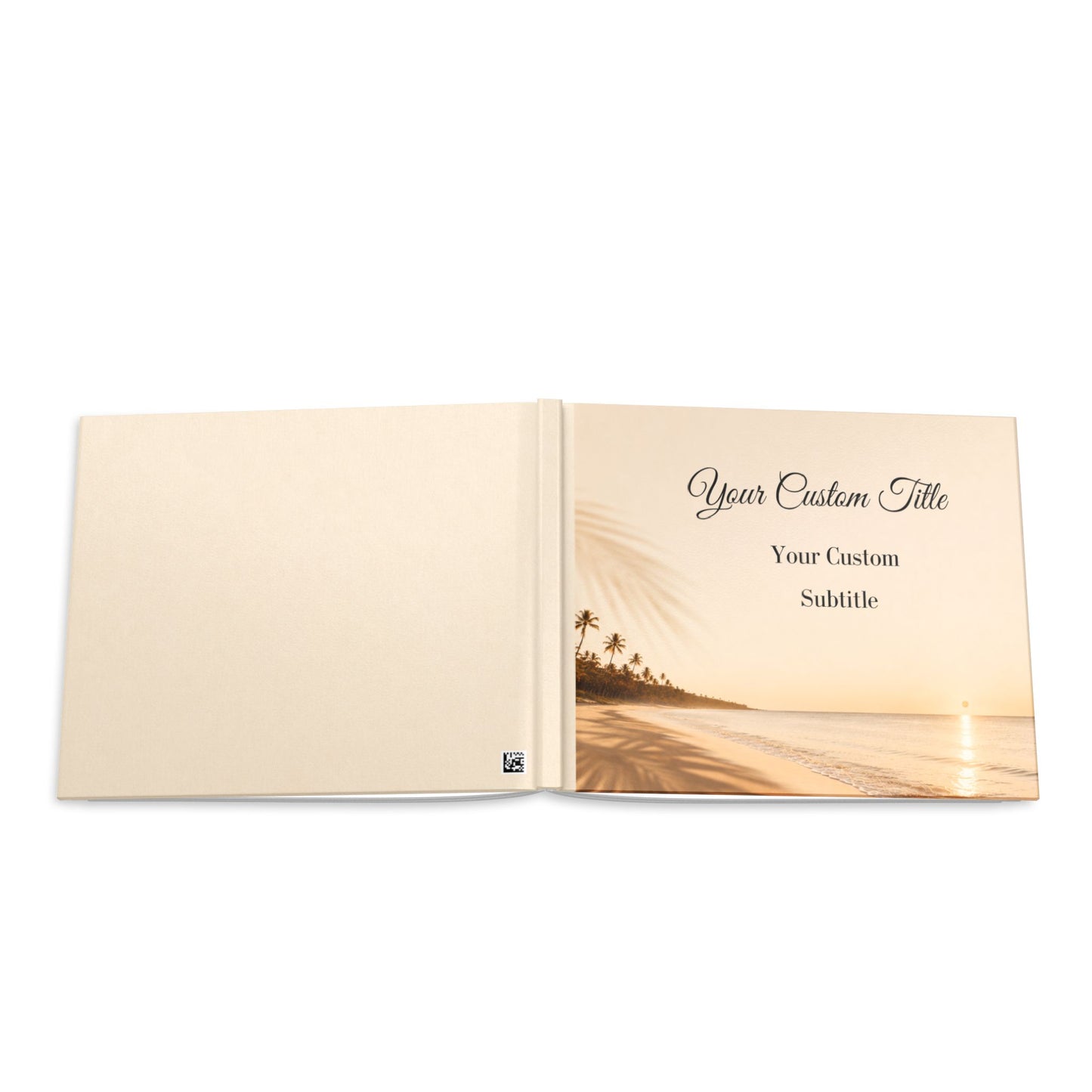 Custom Vacation Photo Album with Blank White Pages, 11" x 8.5