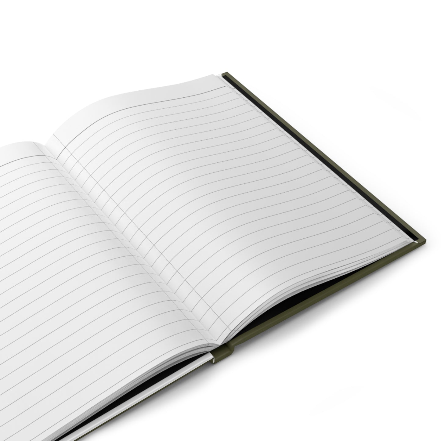 Olive Green Wedding Guest Book with Blank Lined Pages, 5" × 7"