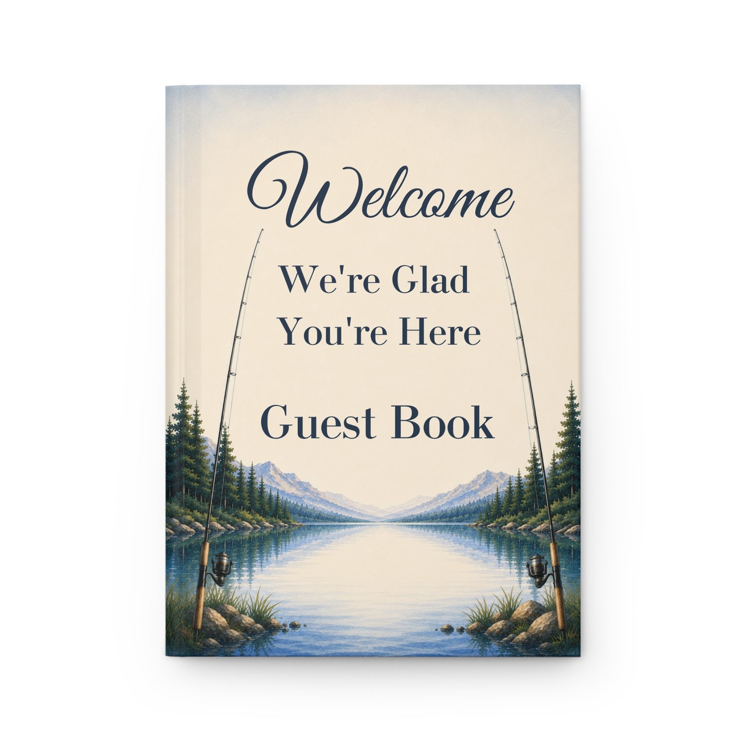 Fishing Vacation Rental Guest Book with Blank Lined Pages, 5" × 7"