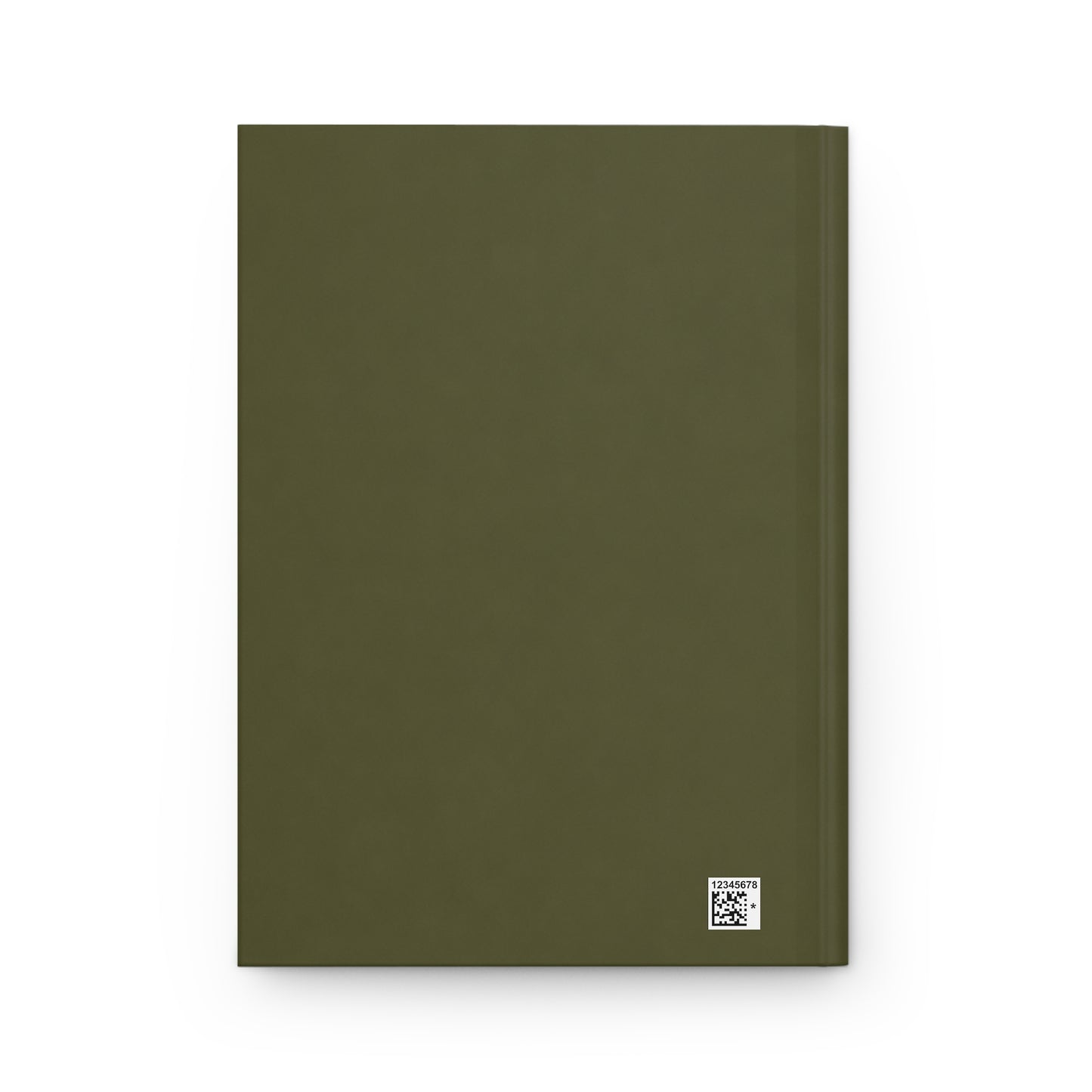 Olive Green Wedding Guest Book with Blank Lined Pages, 5" × 7"