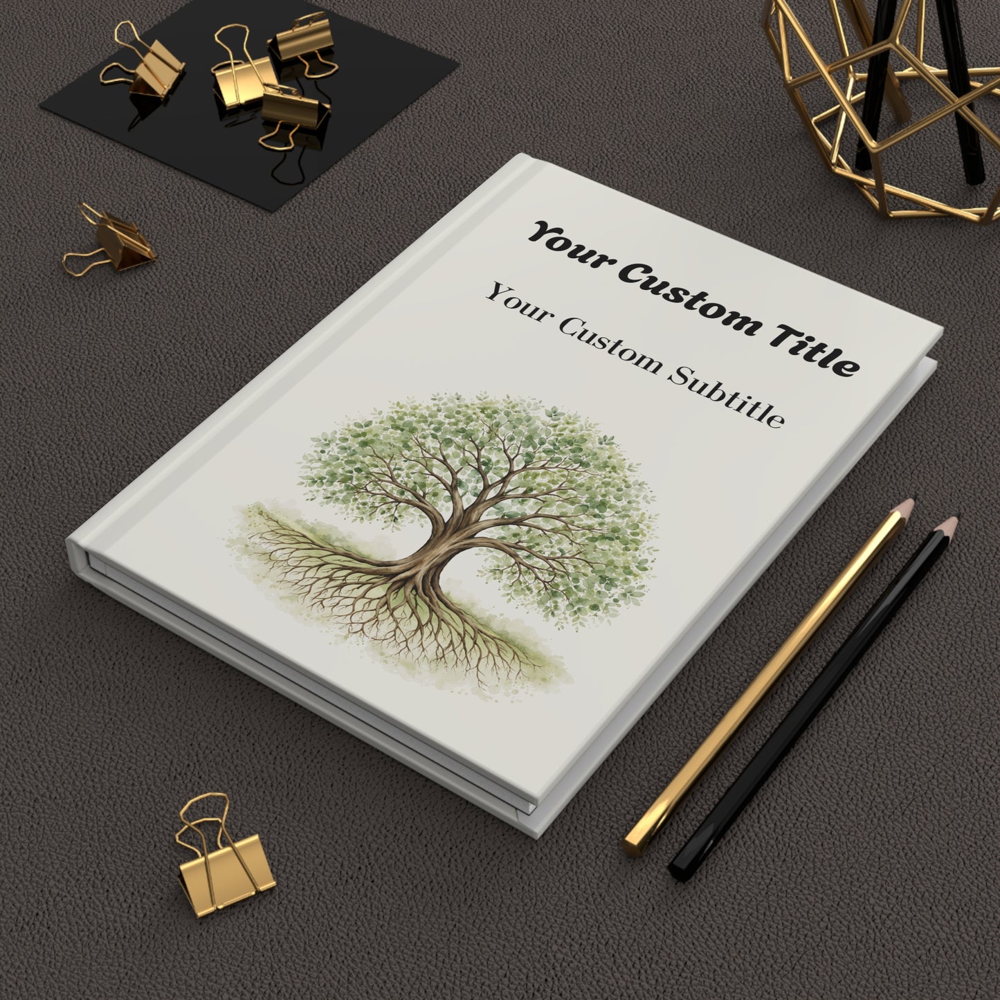 Custom Tree of Life Guest Book with with Blank Lined Pages, 5" × 7"